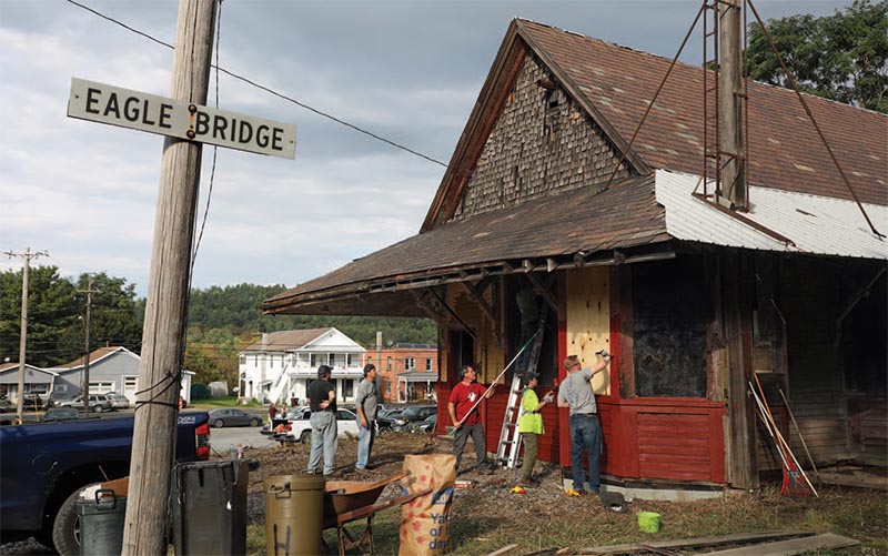Eagle Bridge Station Restoration Underway
