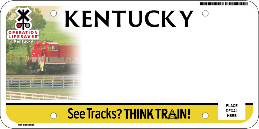 Support Rail Safety with a New Kentucky Operation Lifesaver License Plate