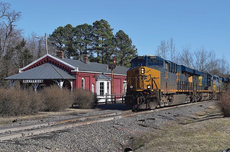 Chasing a CSX Hopper Train on the former C&O