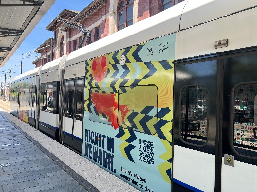 Newark Light Rail Vehicle World Cup Themed Wrap